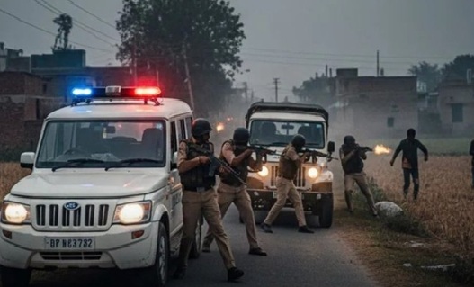 मोतिहारी में पुलिस की अपराधियों से मुठभेड़ , STF का जवान हुआ शहीद , दो कुख्यात बदमाश मारे गए…………..