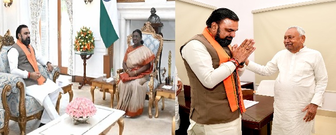दिल्ली में राष्ट्रपति से मुख्यमंत्री सम्राट चौधरी ने की मुलाकात, पटना लौटे