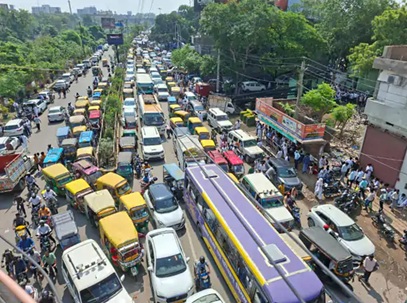 सम्राट कैबिनेट विस्तार-पटना में चारों तरफ डेढ़ किमी लंबा जाम