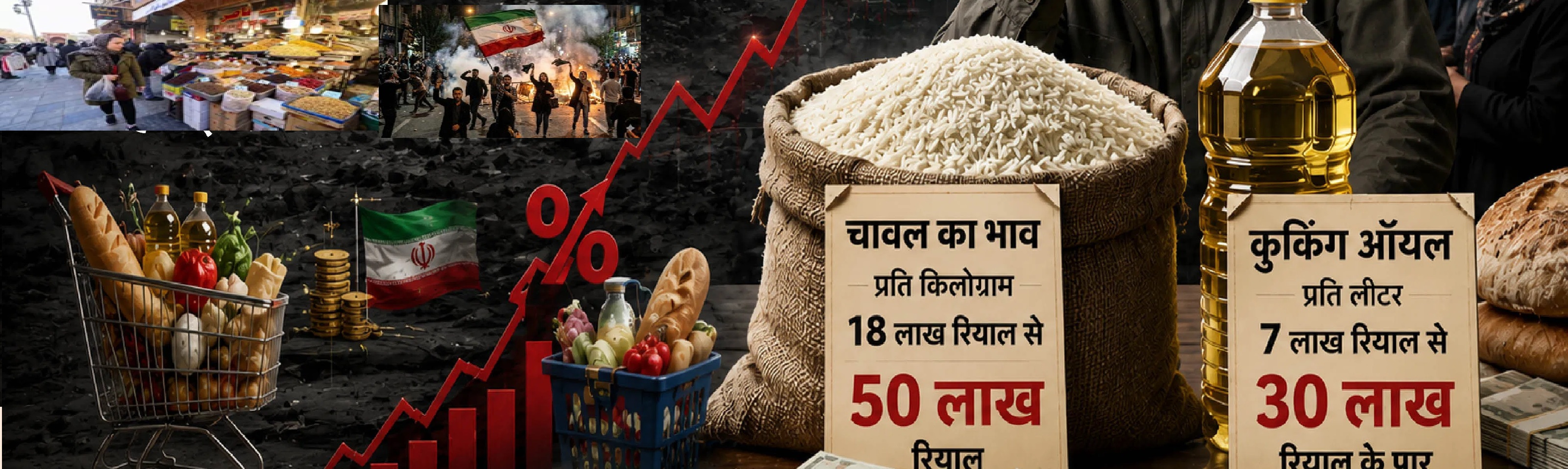 दाने-दाने को तरस रहे ईरानी, महंगाई ने तोड़े दूसरे विश्व युद्ध के रिकॉर्ड…………….