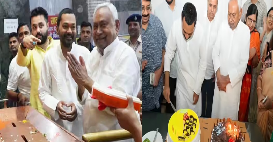 दिल तो बच्चा है जी…  जन्मदिन पर नीतीश कुमार संग पहले पूजा की केक काटा , फिर सदन पहुंचे निशांत